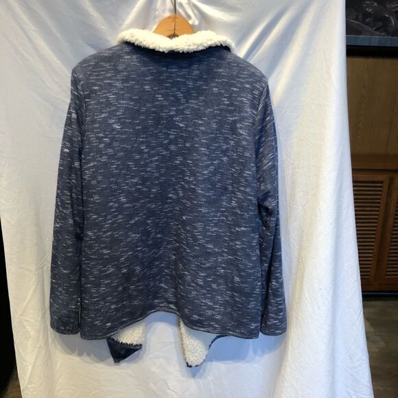 Green Tea Shawl/Jacket Blue with white flecks XL - Picture 2 of 6